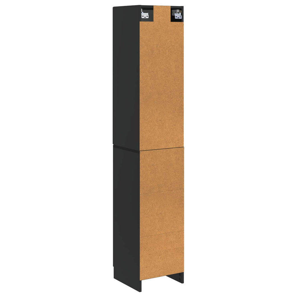Schrankset 2 pcs Schwarz 33 x 34,5 x 87 cm Holzwerkstoff