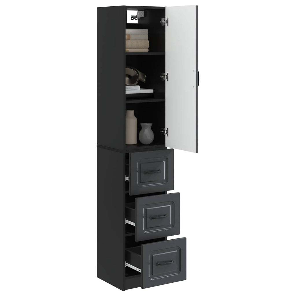 Schrankset 2 pcs Schwarz 33 x 34,5 x 87 cm Holzwerkstoff