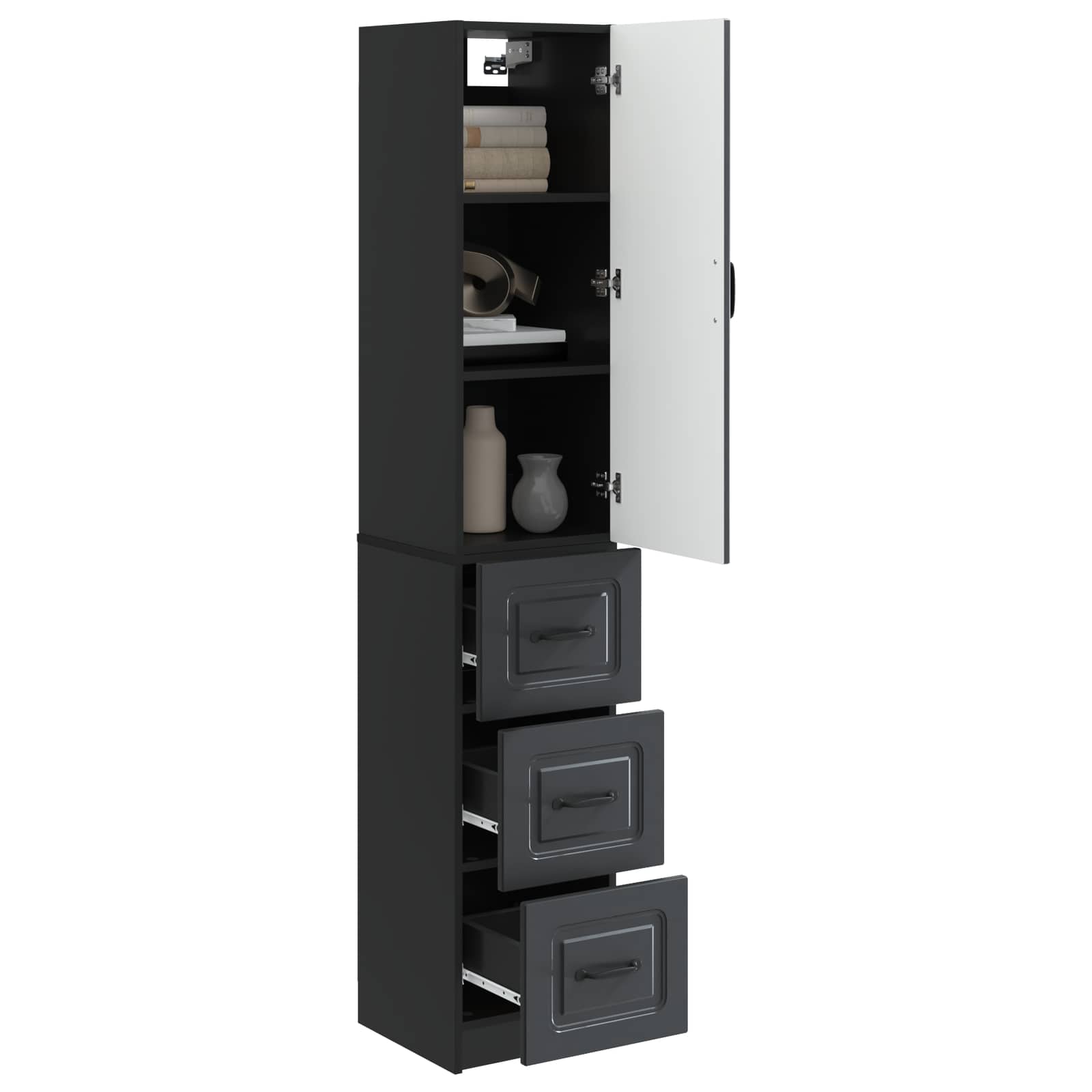 Schrankset 2 pcs Schwarz 33 x 34,5 x 87 cm Holzwerkstoff