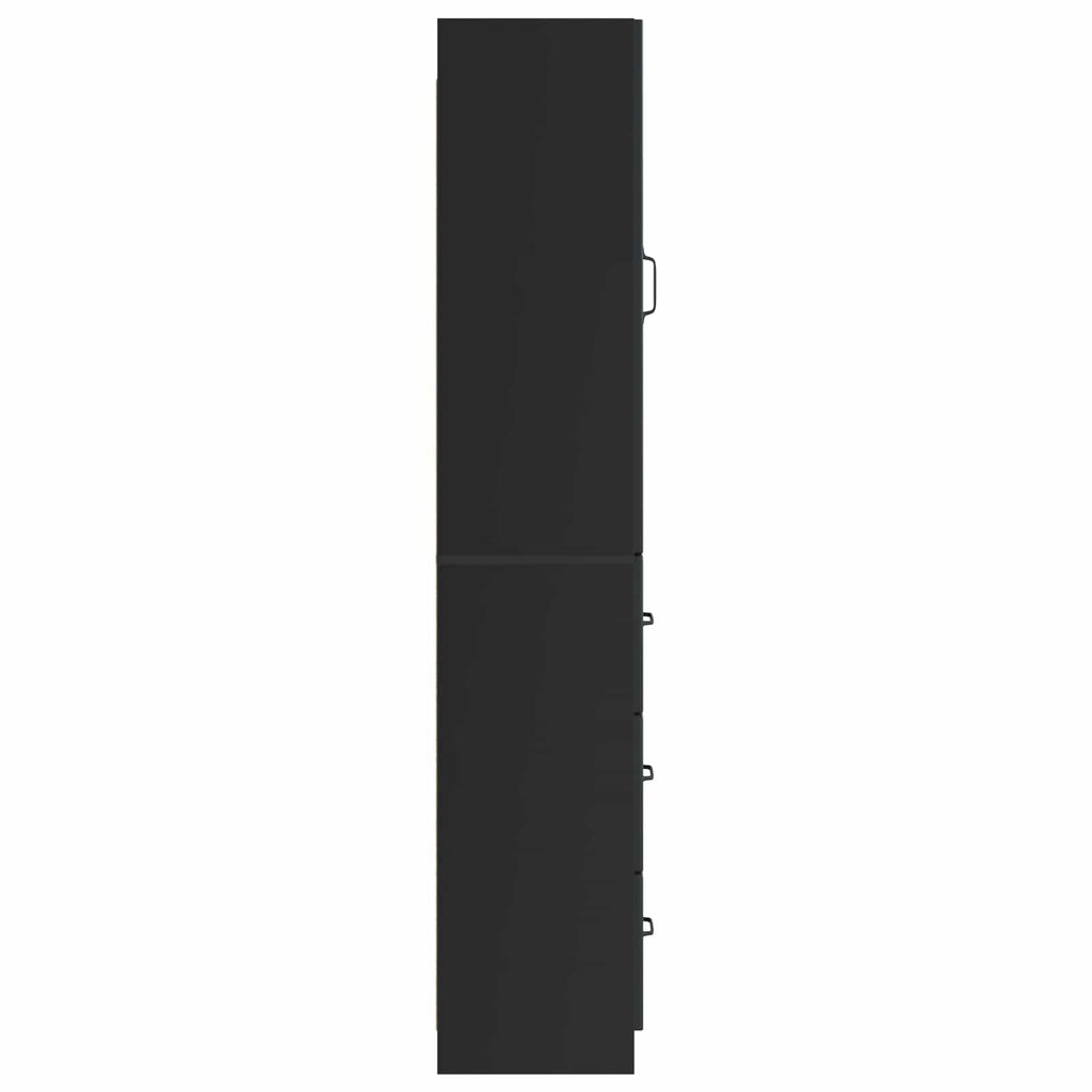 Schrankset 2 pcs Schwarz 33 x 34,5 x 87 cm Holzwerkstoff