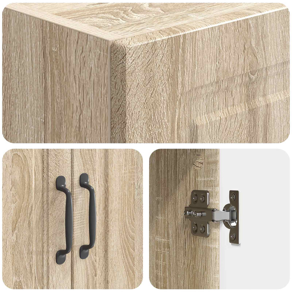 Schrankset 2 pcs Sonoma-Eiche 33 x 34,5 x 87 cm Holzwerkstoff