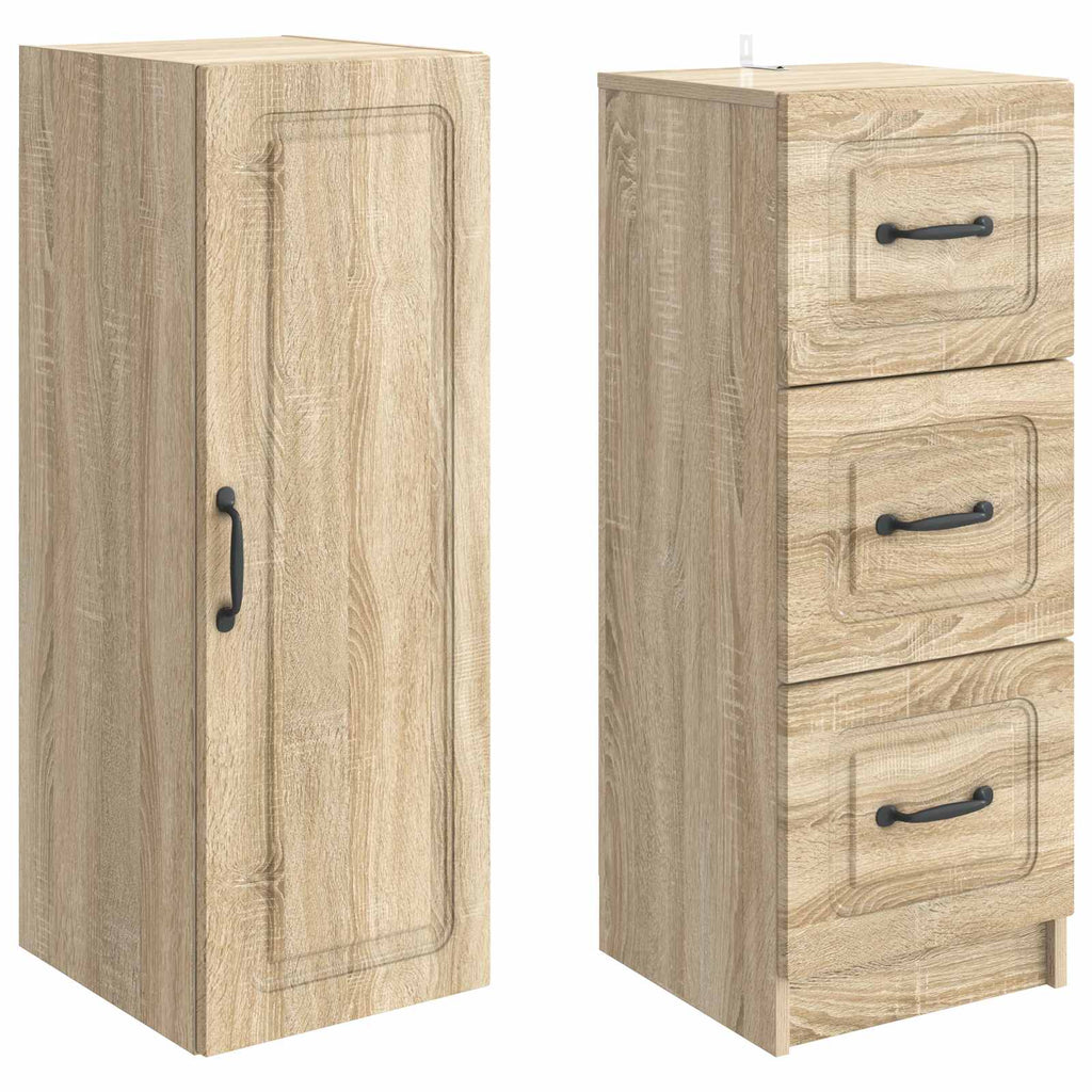 Schrankset 2 pcs Sonoma-Eiche 33 x 34,5 x 87 cm Holzwerkstoff
