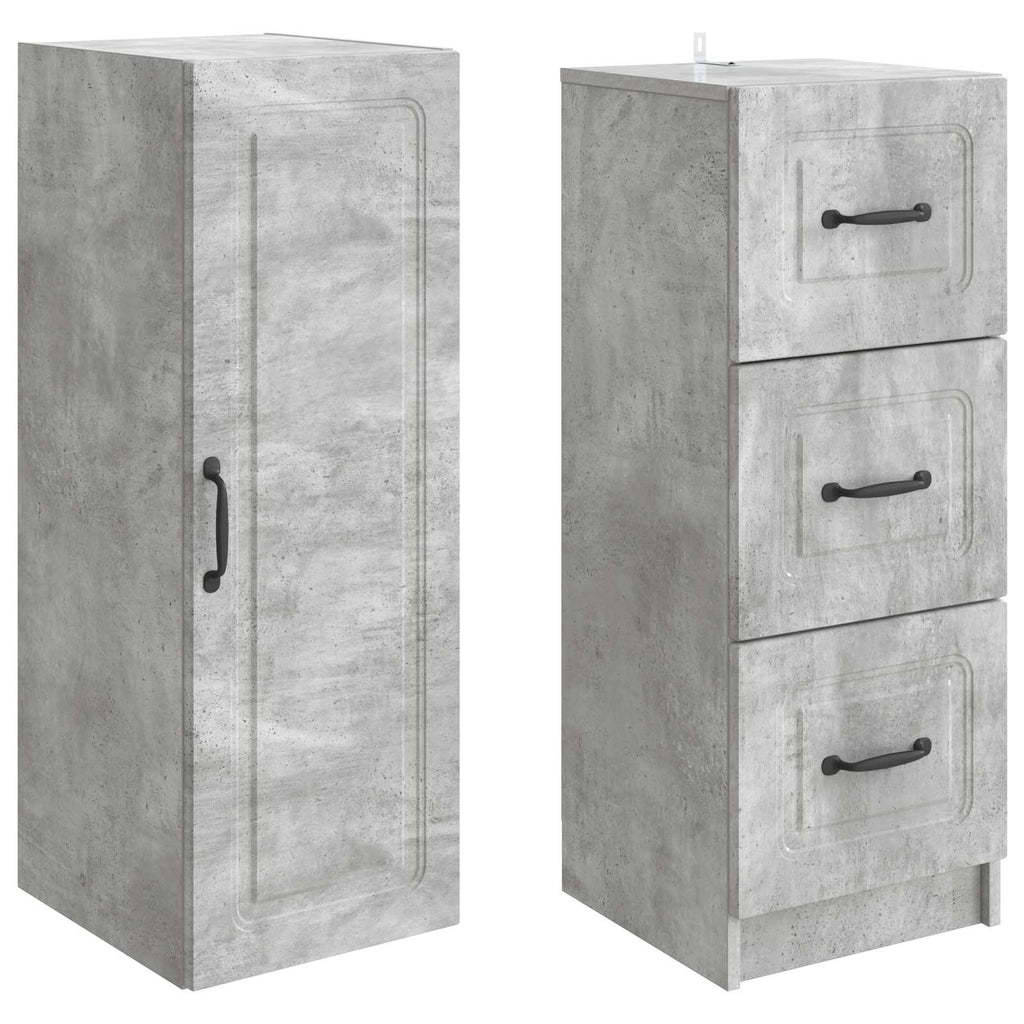 Schrankset 2 pcs Betongrau 33 x 34,5 x 87 cm Holzwerkstoff