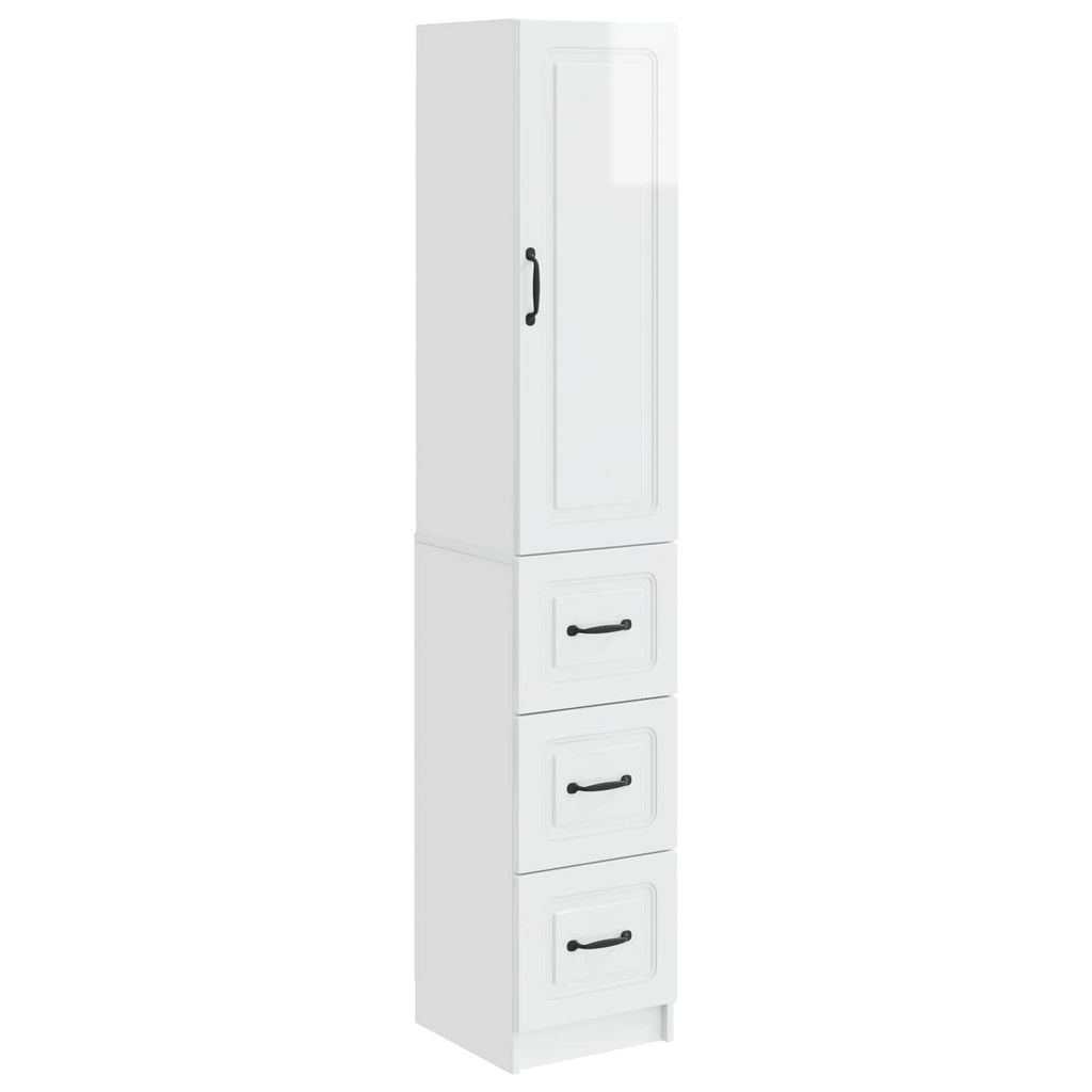 Schrankset 2 pcs Hochglanz Weiß 33 x 34,5 x 87 cm Holzwerkstoff