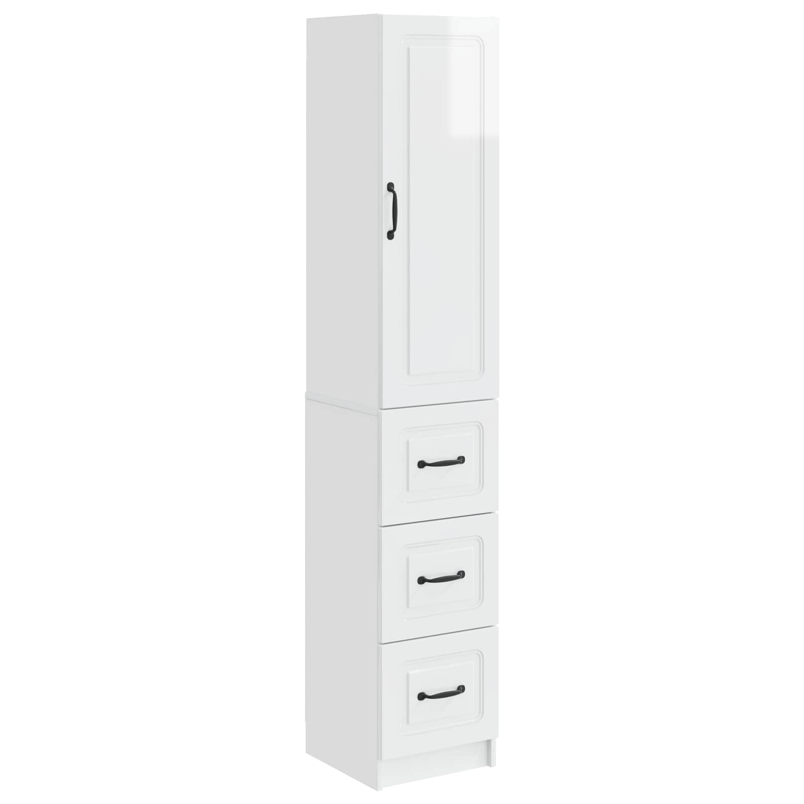 Schrankset 2 pcs Hochglanz Weiß 33 x 34,5 x 87 cm Holzwerkstoff