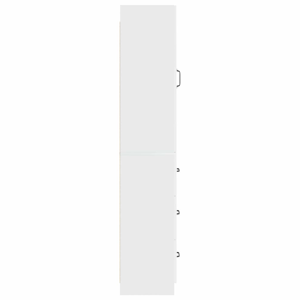 Schrankset 2 pcs Hochglanz Weiß 33 x 34,5 x 87 cm Holzwerkstoff