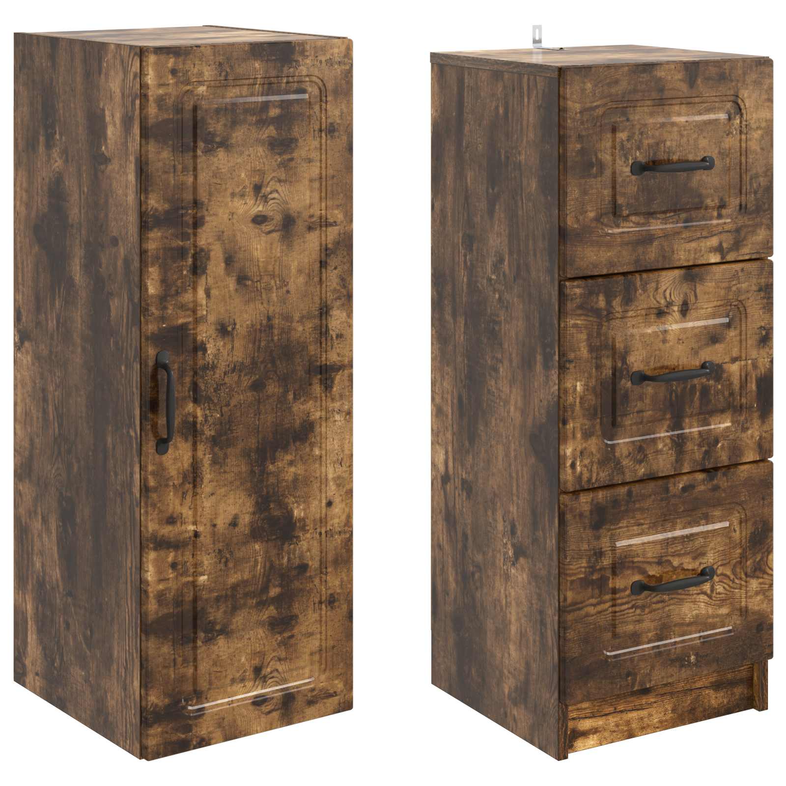 Schrankset 2 pcs Geräucherte Eiche 33 x 34,5 x 87 cm