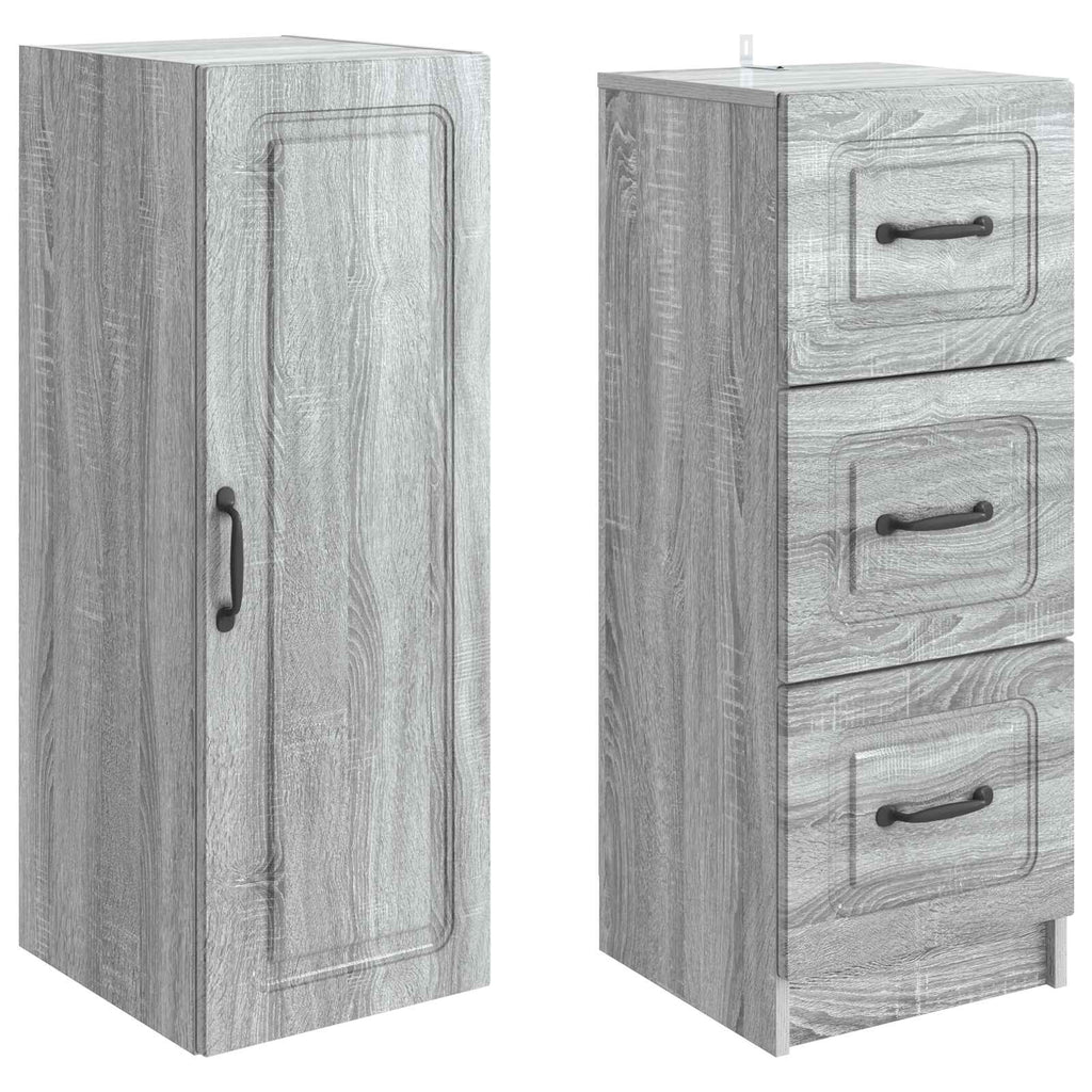 Schrankset 2 pcs Grau Sonoma 33 x 34,5 x 87 cm Holzwerkstoff