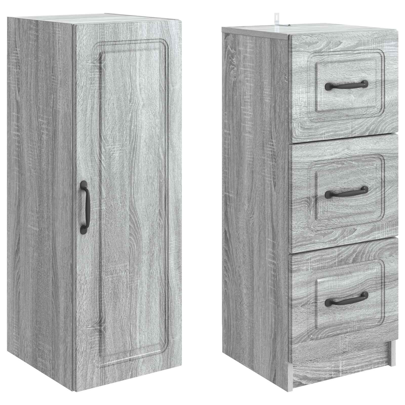 Schrankset 2 pcs Grau Sonoma 33 x 34,5 x 87 cm Holzwerkstoff