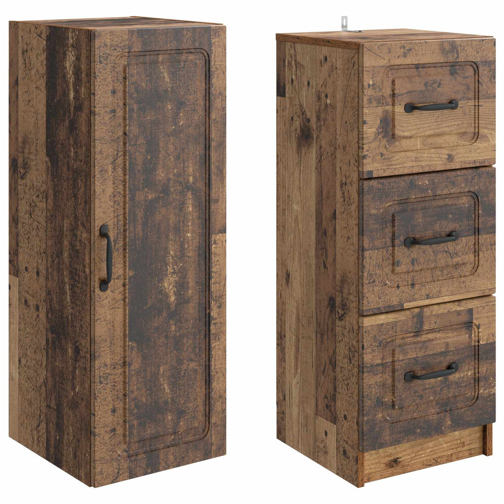 Schrankset 2 pcs Altholz 33 x 34,5 x 87 cm Holzwerkstoff