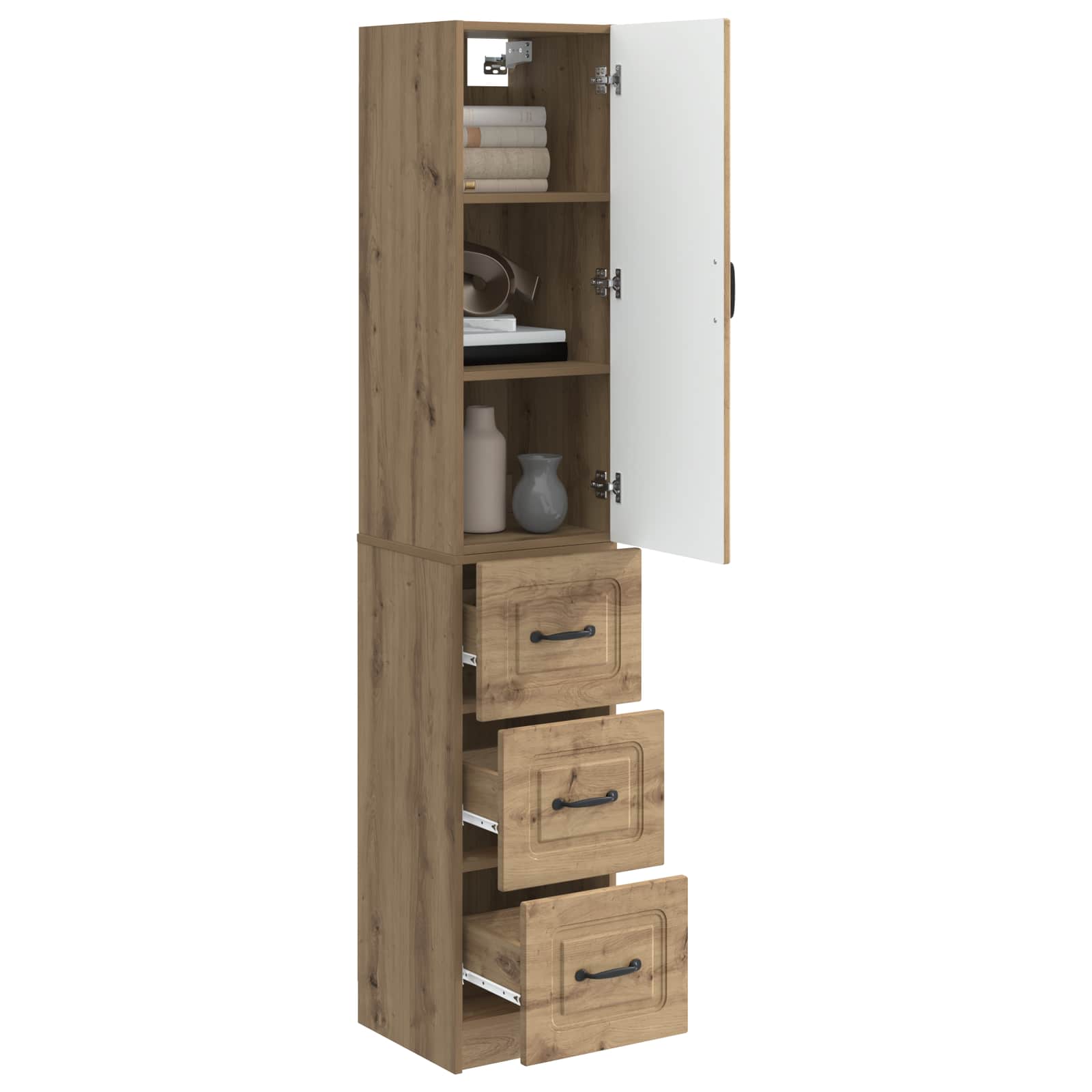 Schrankset 2 pcs Artisan-Eiche 33 x 34,5 x 87 cm Holzwerkstoff