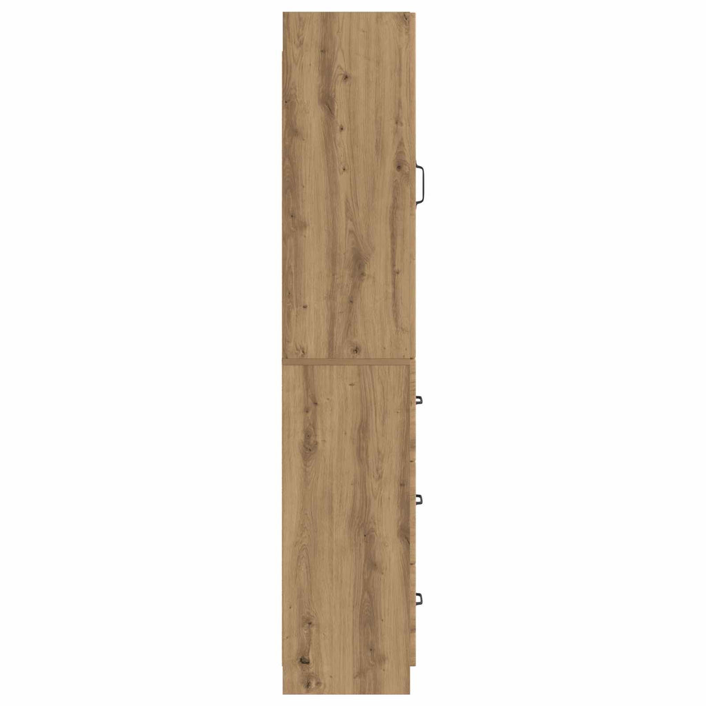 Schrankset 2 pcs Artisan-Eiche 33 x 34,5 x 87 cm Holzwerkstoff