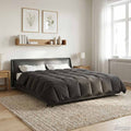 Sommerdecke Gepolstert Anthrazit 200 x 200 cm Mikrofaser