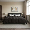 Sommerdecke Gepolstert Anthrazit 200 x 220 cm Mikrofaser