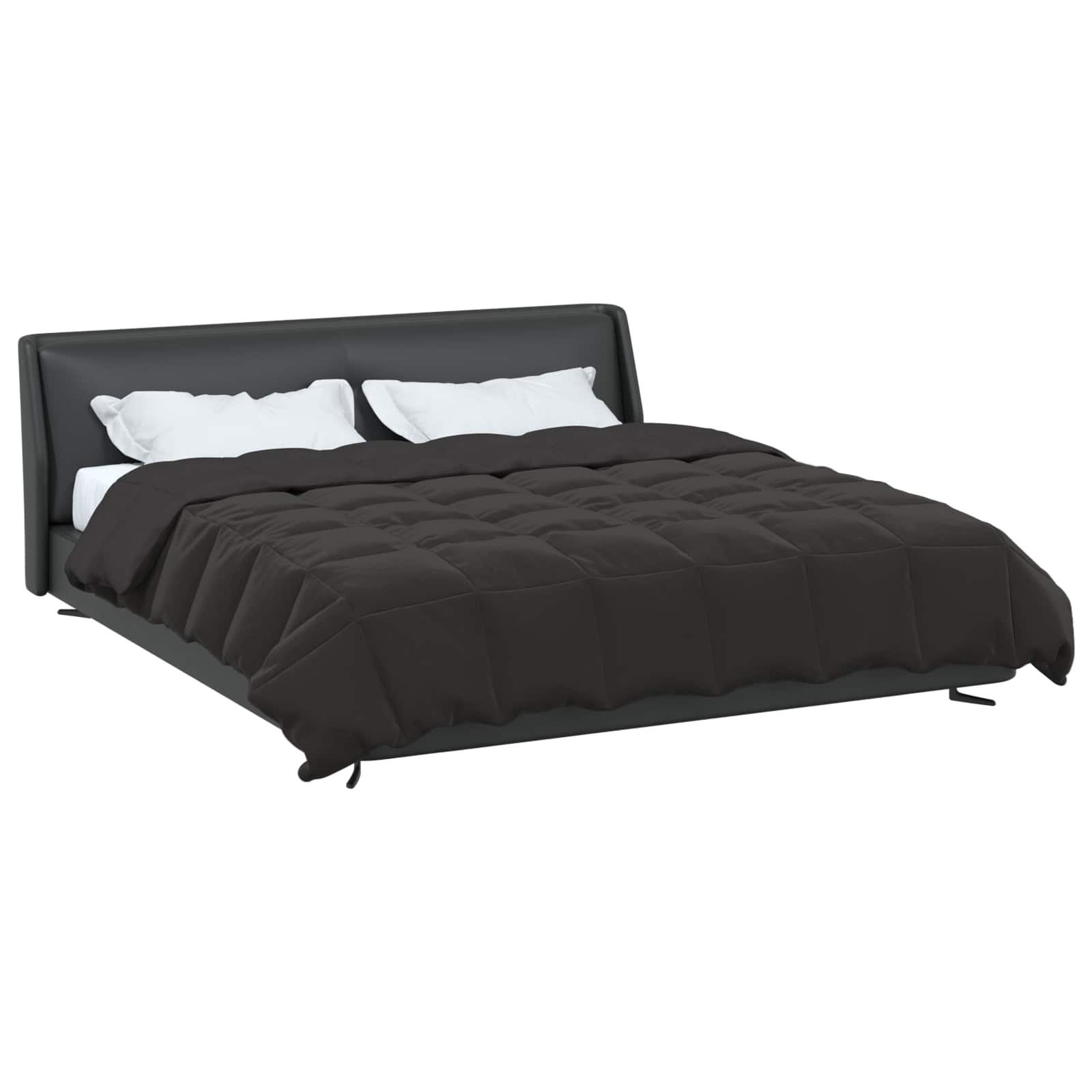 Sommerdecke Gepolstert Anthrazit 220 x 260 cm Mikrofaser