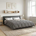 Sommerdecke Gepolstert Hellgrau 200 x 220 cm Mikrofaser