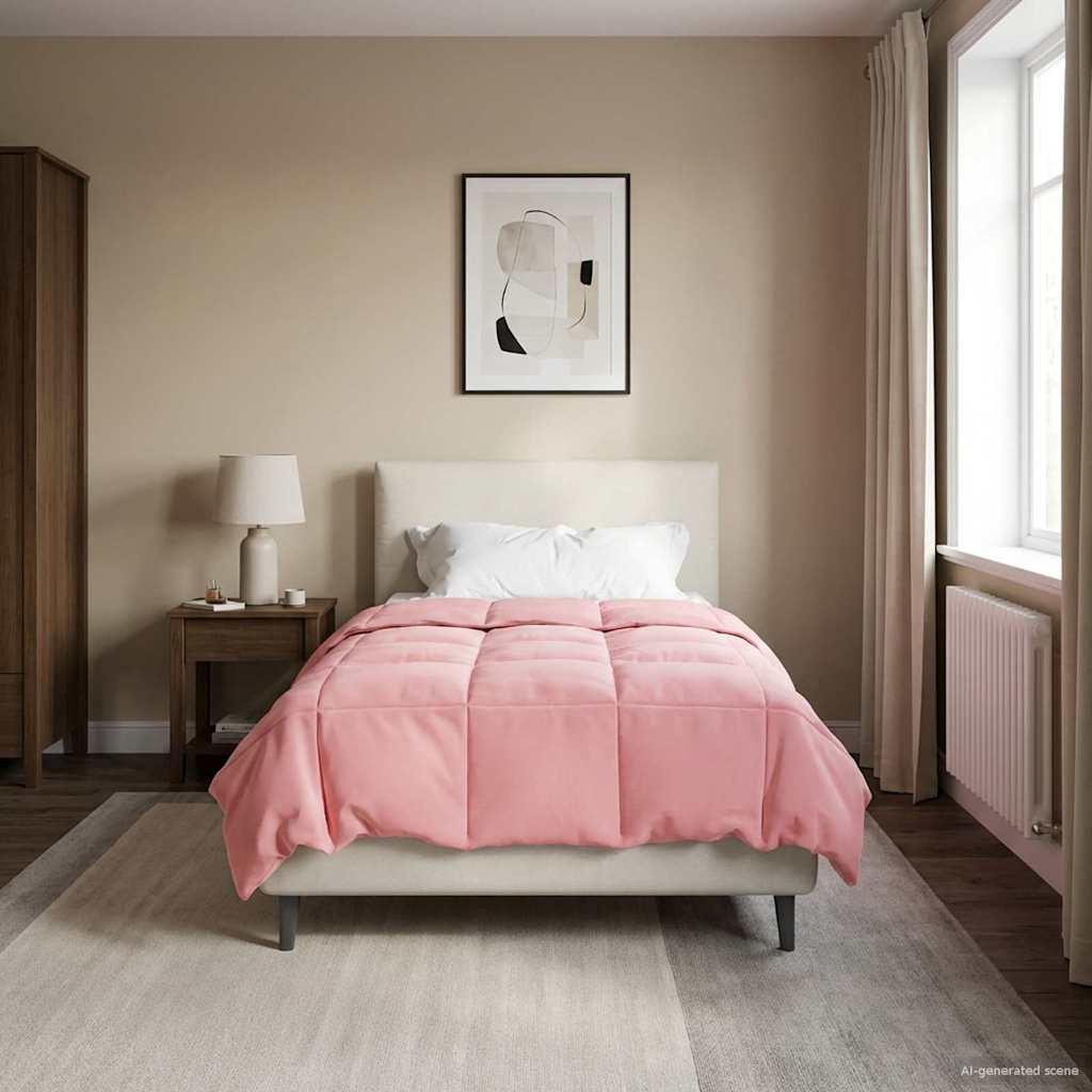 Sommerdecke Gepolstert Rosa 155 x 200 cm Mikrofaser