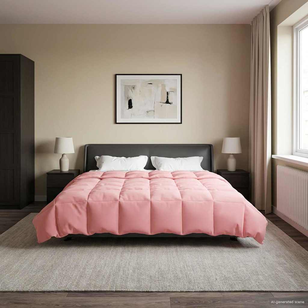 Sommerdecke Gepolstert Rosa 200 x 200 cm Mikrofaser