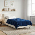 Sommerdecke Gepolstert Dunkelblau 135 x 220 cm Mikrofaser