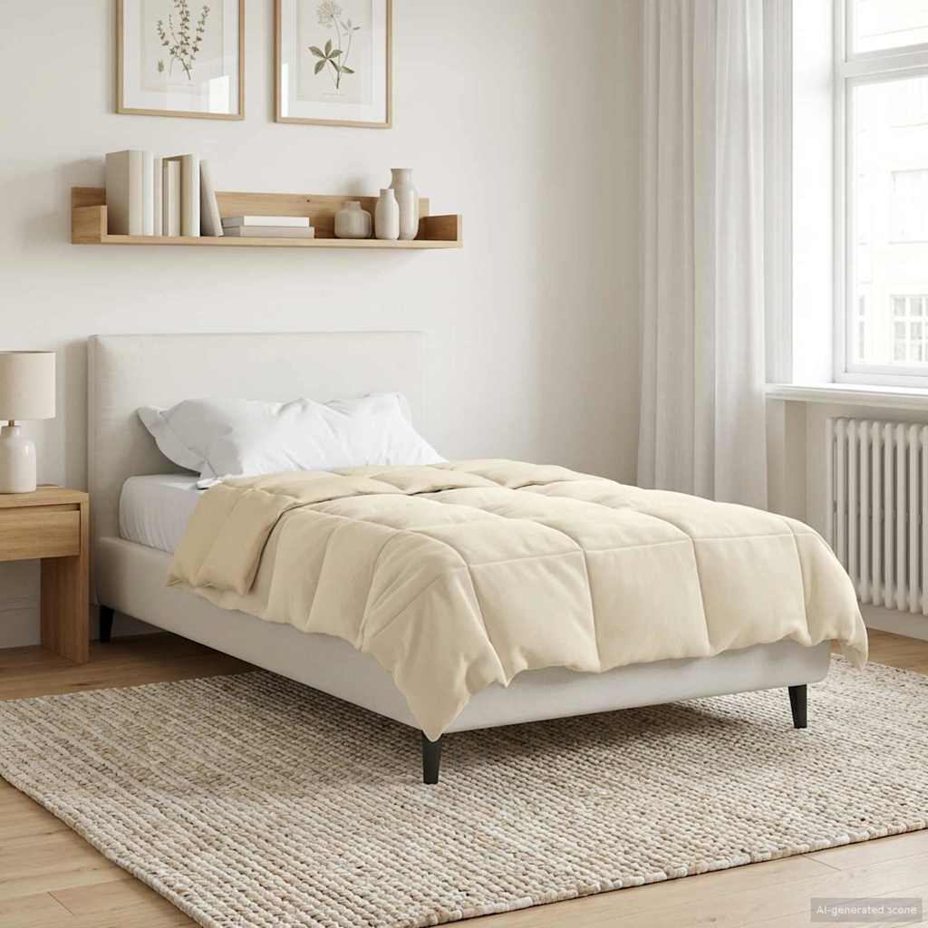 Sommerdecke Gepolstert Creme 140 x 200 cm Mikrofaser