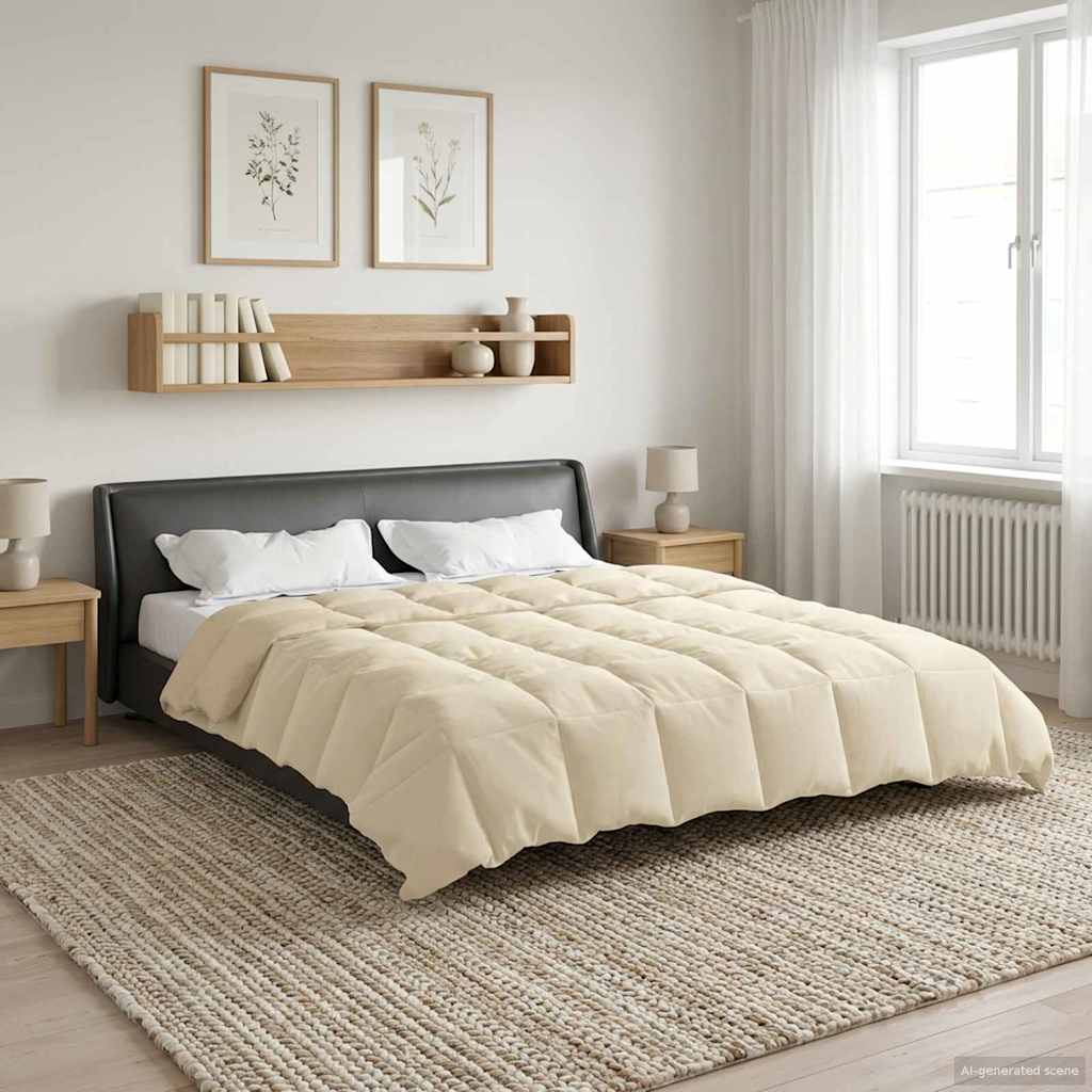 Sommerdecke Gepolstert Creme 200 x 240 cm Mikrofaser
