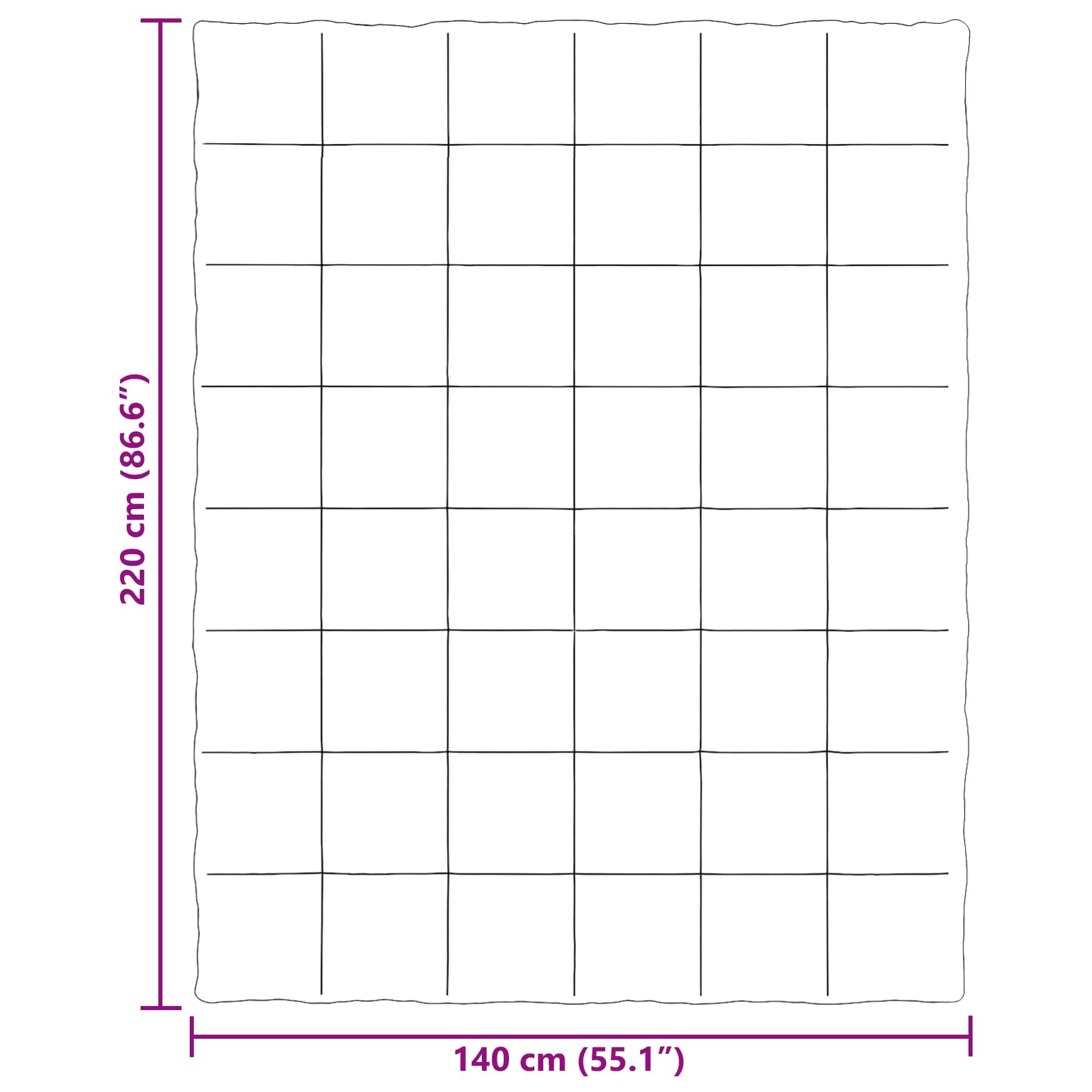 Sommerdecke Gepolstert Creme 140 x 220 cm Mikrofaser