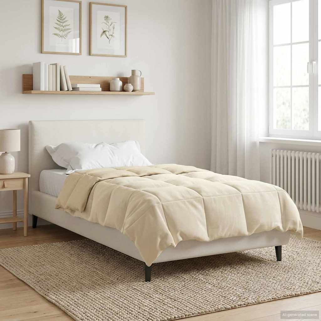 Sommerdecke Gepolstert Creme 155 x 220 cm Mikrofaser