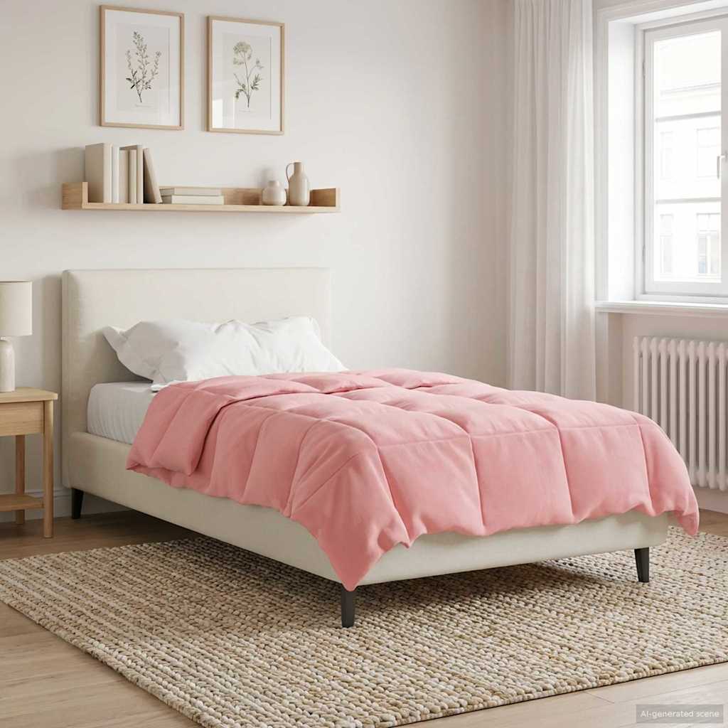 Ganzjahresbettdecke Gepolstert Rosa 135 x 220 cm Mikrofaser