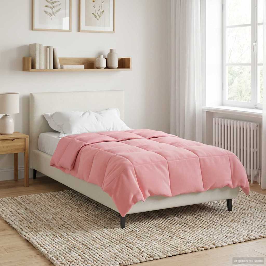 Ganzjahresbettdecke Gepolstert Rosa 155 x 220 cm Mikrofaser