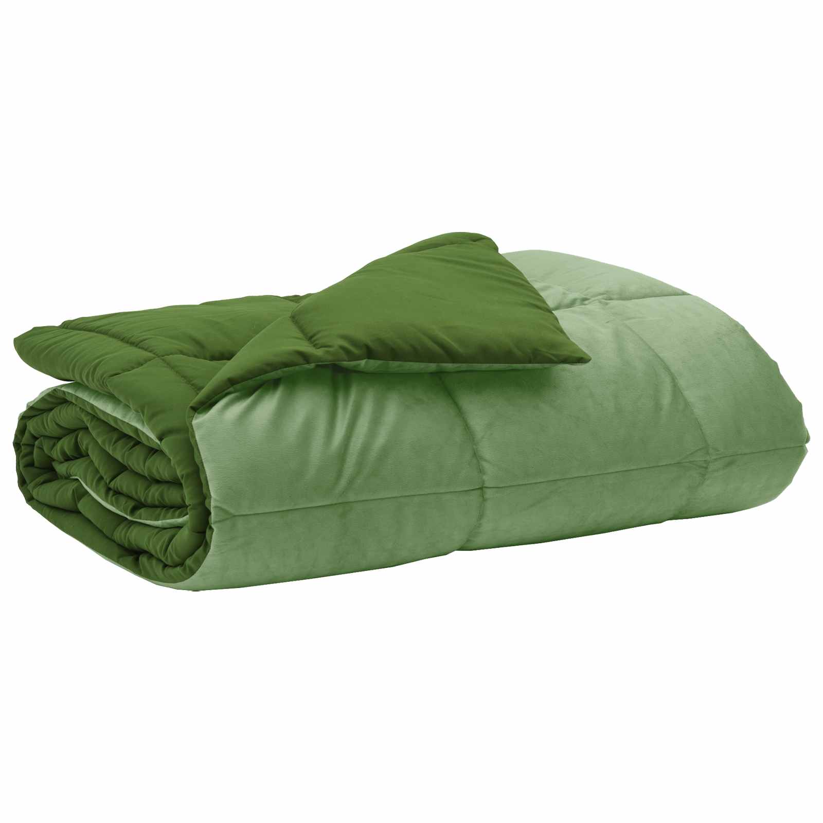 Ganzjahresbettdecke Gepolstert Grün 200 x 220 cm Mikrofaser
