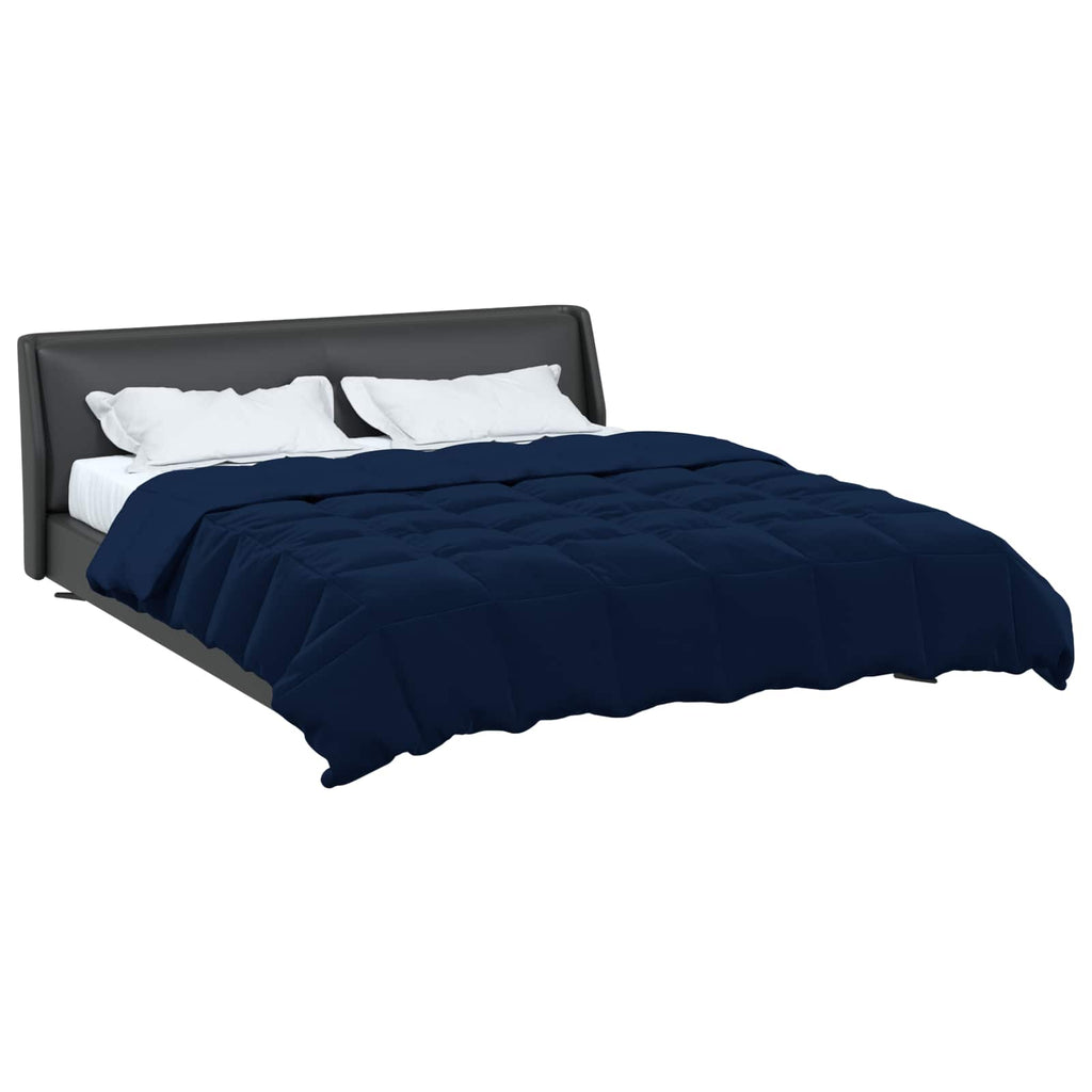 Ganzjahresbettdecke Dunkelblau 220 x 260 cm Mikrofaser