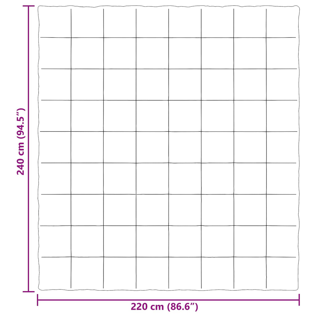 Ganzjahresbettdecke Gepolstert Creme 220 x 240 cm Mikrofaser