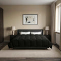 Winterbettdecke Gepolstert Schwarz 200 x 240 cm Mikrofaser