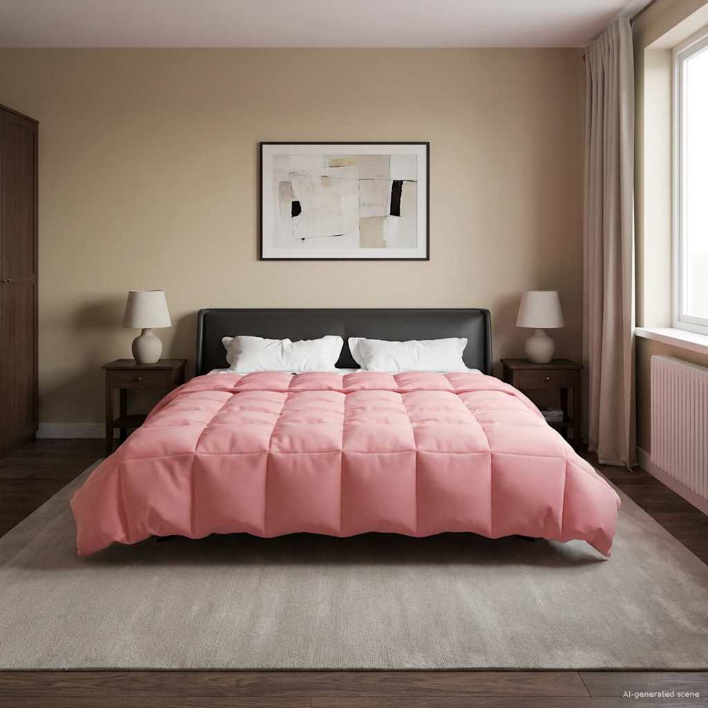 Winterbettdecke Gepolstert Rosa 200 x 240 cm Mikrofaser