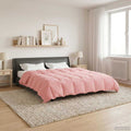 Winterbettdecke Gepolstert Rosa 220 x 240 cm Mikrofaser