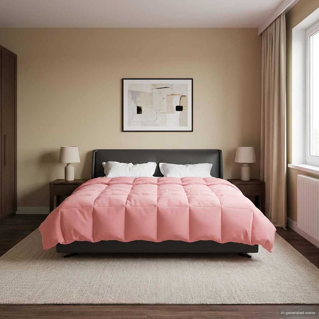 Winterbettdecke Gepolstert Rosa 220 x 260 cm Mikrofaser