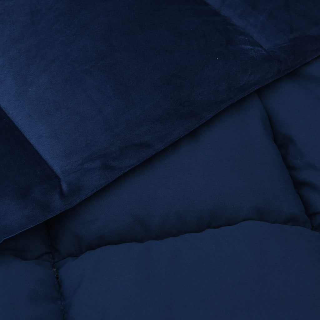 Winterbettdecke Gepolstert Dunkelblau 135 x 200 cm Mikrofaser