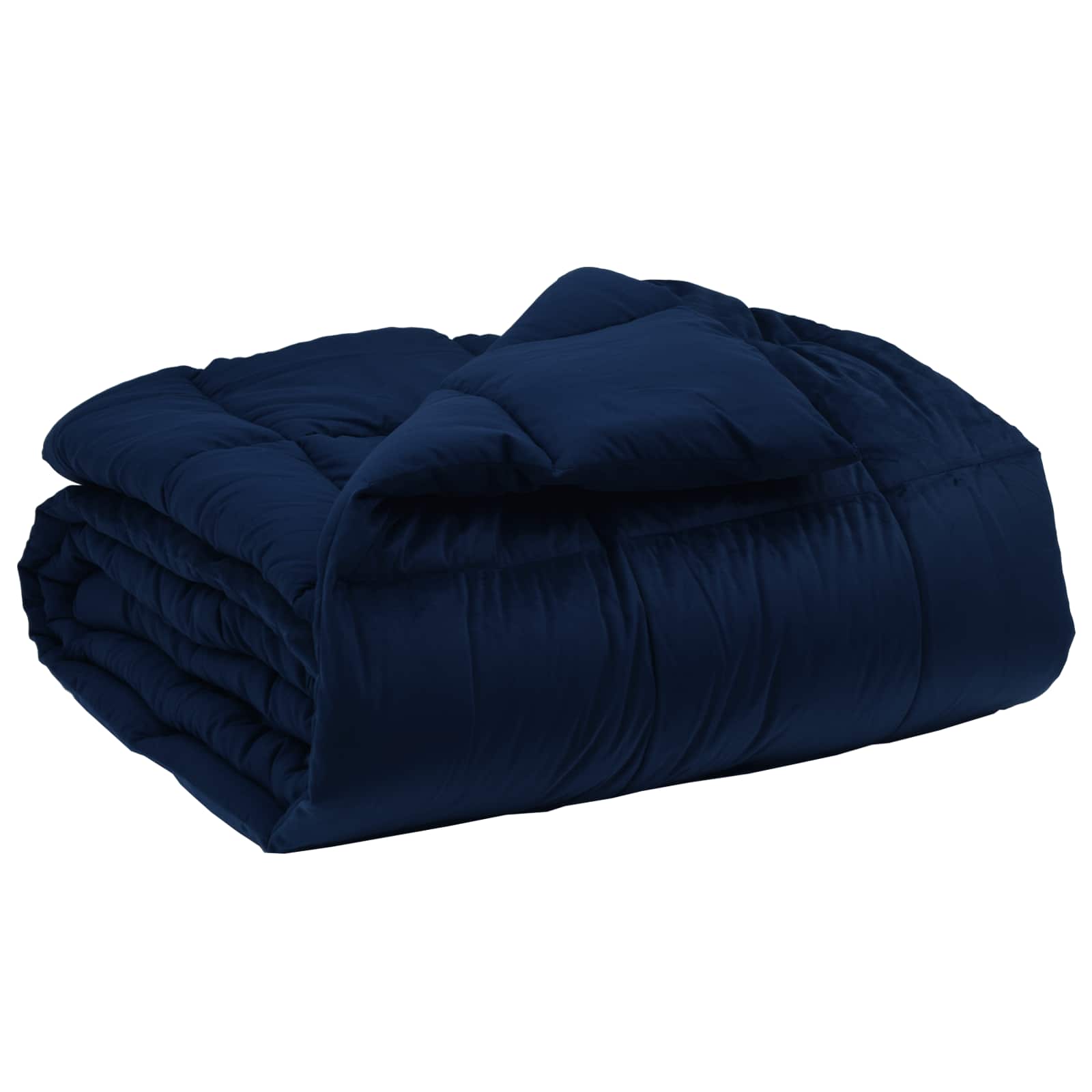 Winterbettdecke Gepolstert Dunkelblau 155 x 200 cm Mikrofaser