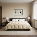 Winterbettdecke Gepolstert Creme 200 x 200 cm Mikrofaser