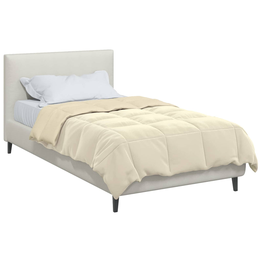 Winterbettdecke Gepolstert Creme 140 x 220 cm Mikrofaser
