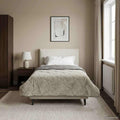 Sommerdecke Hellgrau 155 x 200 cm Mikrofaser und Teddy-Fleece