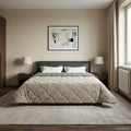 Sommerdecke Hellgrau 200 x 200 cm Mikrofaser und Teddy-Fleece
