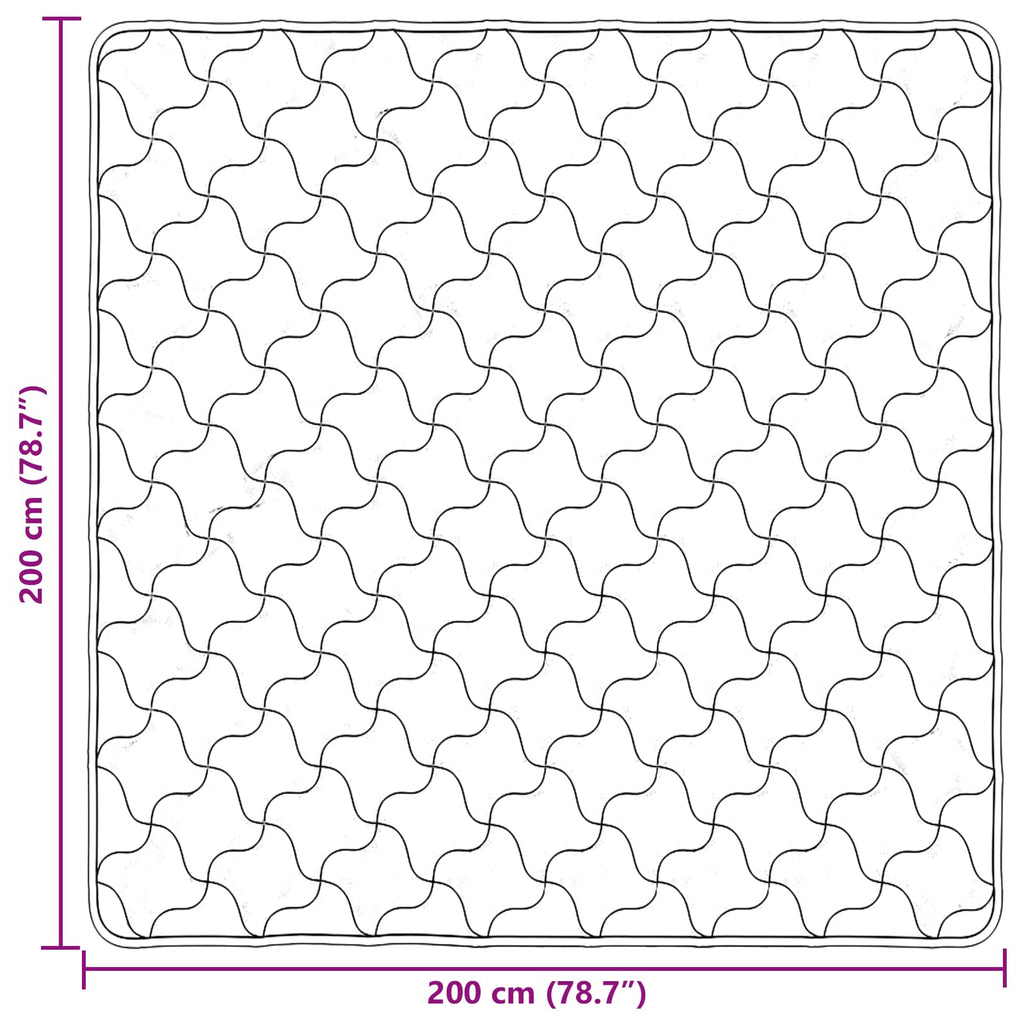 Sommerdecke Hellgrau 200 x 200 cm Mikrofaser und Teddy-Fleece