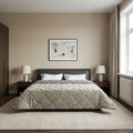 Sommerdecke Hellgrau 200 x 240 cm Mikrofaser und Teddy-Fleece
