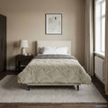 Sommerdecke Hellgrau 135 x 200 cm Mikrofaser und Teddy-Fleece