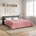 Sommerdecke Rosa 200 x 240 cm Mikrofaser und Teddy-Fleece
