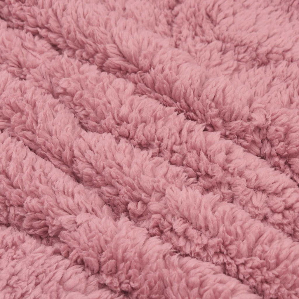 Sommerdecke Rosa 200 x 220 cm Mikrofaser und Teddy-Fleece