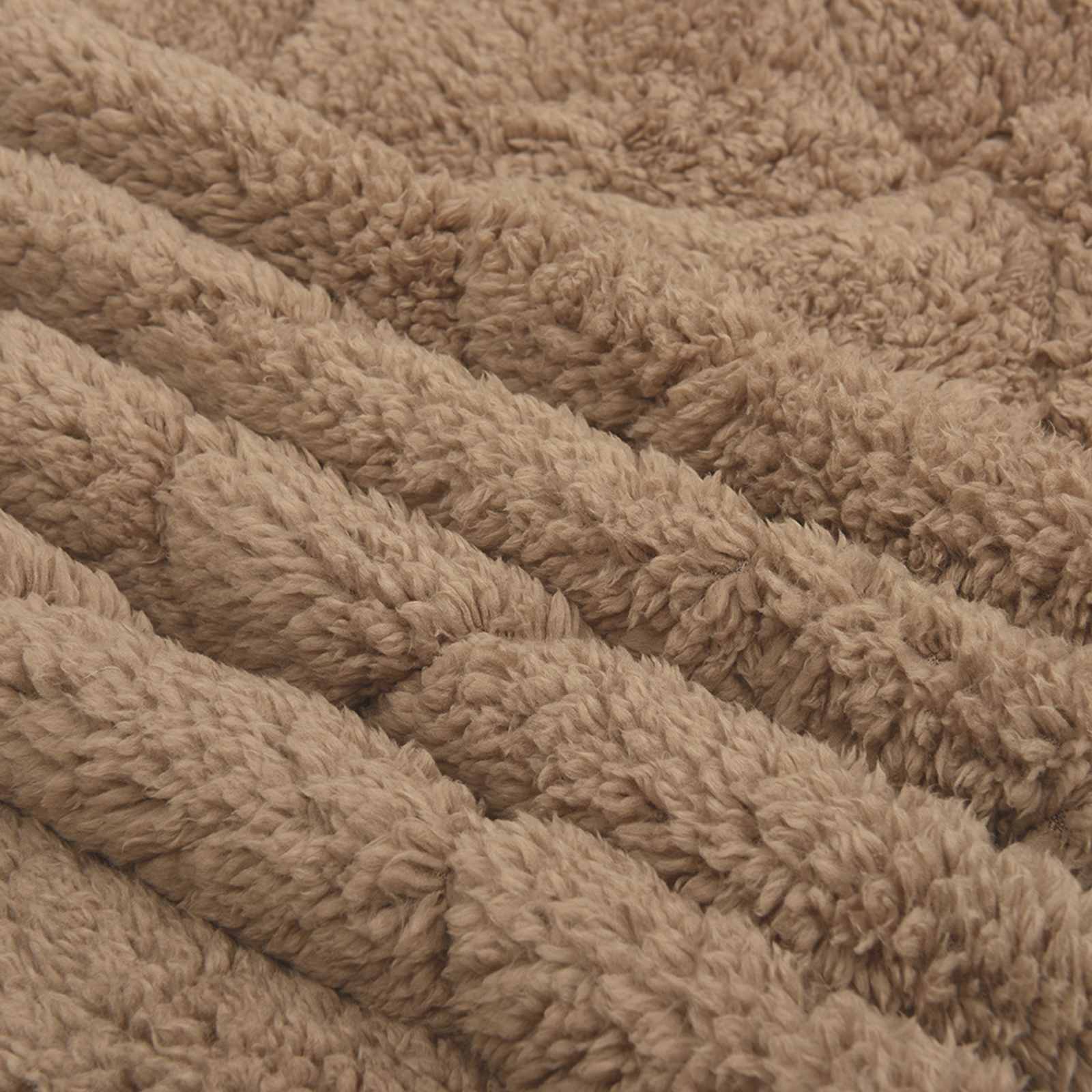 Sommerdecke Taupe 200 x 220 cm Mikrofaser und Teddy-Fleece