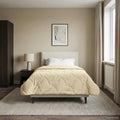 Sommerdecke Creme 140 x 220 cm Mikrofaser und Teddy-Fleece