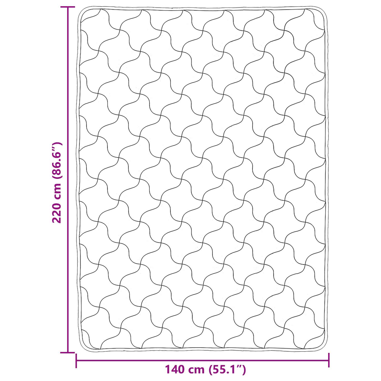 Sommerdecke Creme 140 x 220 cm Mikrofaser und Teddy-Fleece
